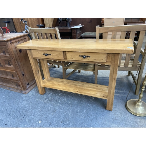 268 - Light oak hall table