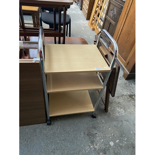 335 - 3 Tier tea trolley and folding table