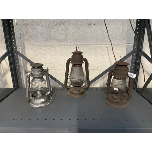 38 - 3 Vintage lanterns including Meva 863