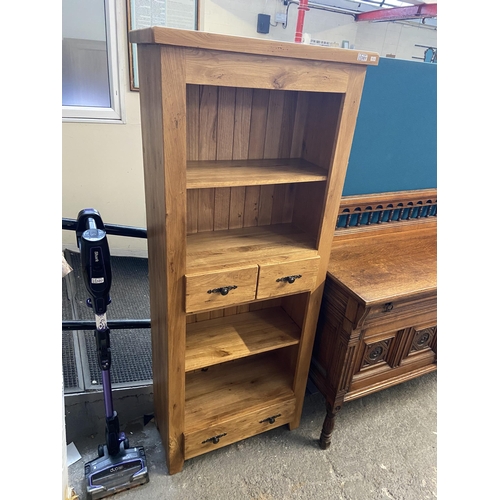 381 - 3 Drawer oak bookshelf