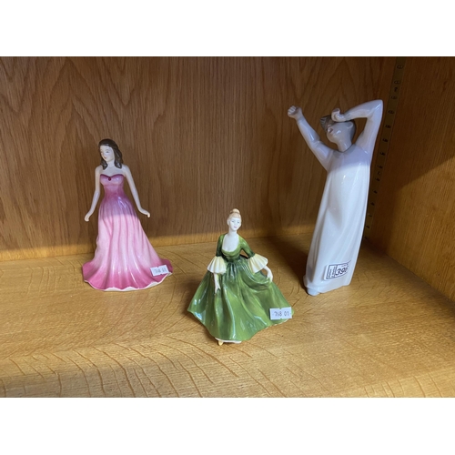 396 - Royal Doulton, Coalport and Lladro figurines