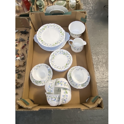 76 - Box containing Shelley Harebell china