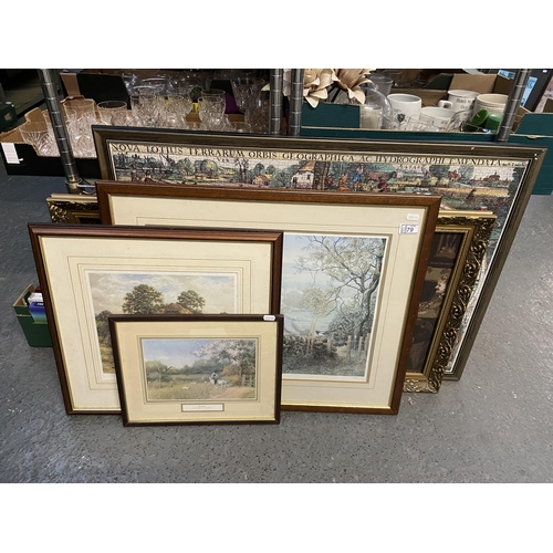 79 - Quantity of framed and glazed artworks including Keith Melling