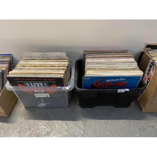 81 - 2 Boxes containing LPs including Neil Diamond, Grease etc