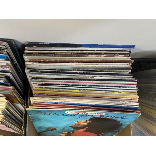 82 - 2 Boxes containing LPs including Cliff Richard, Diana Ross etc