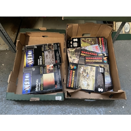 52 - 2 boxes containing Xfactor and Wargames Illustrated magazines