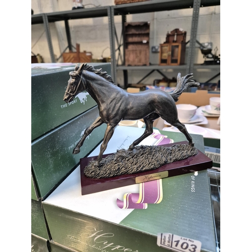 103 - 6 Boxed racehorse models including Persian Punch