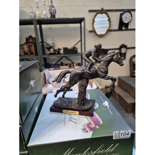 104 - 6 Boxed racehorse models including Monksfield