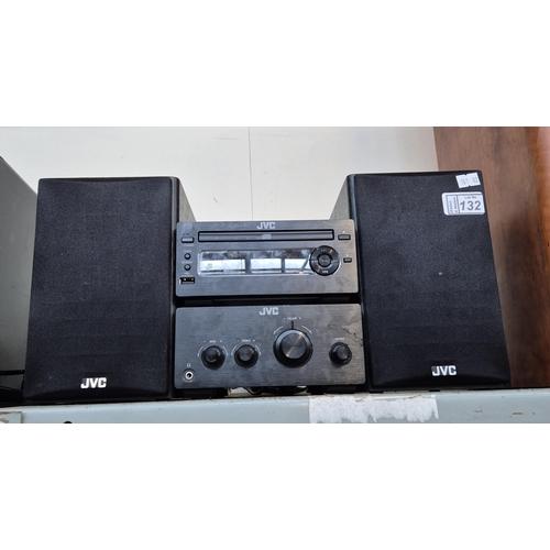 132 - JVC micro CD player and speakers