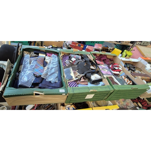 181 - 3 Boxes containing Gents ties, bow ties, belts etc