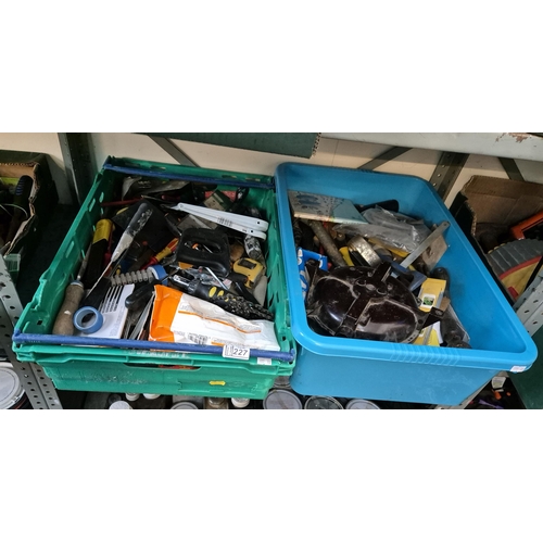 227 - 2 Boxes containing tools etc