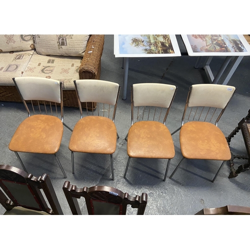 466 - 4 Keron metal framed retro chairs
