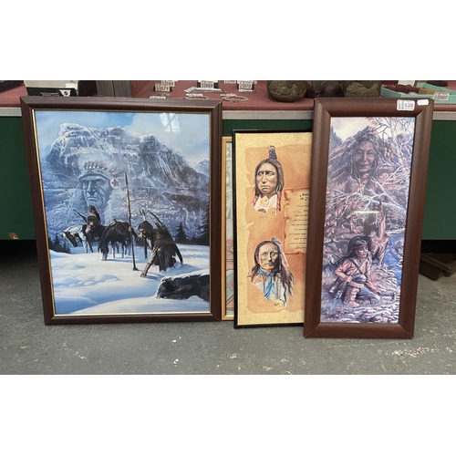 538 - Quantity of Native Indian pictures and 10 commandments