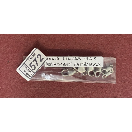 572 - Quantity of silver replacement fasteners