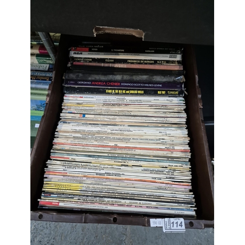 114 - Box containing LP's