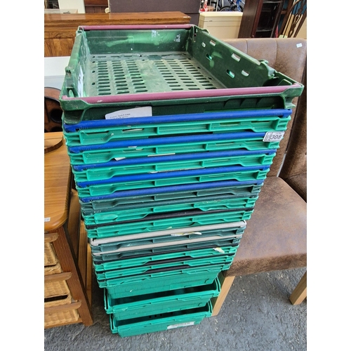 308 - Quantity of plastic storage crates