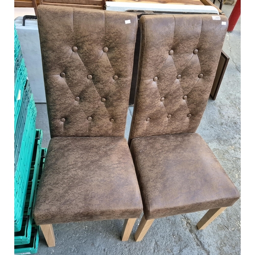 309 - Pair of modern high back dining chairs