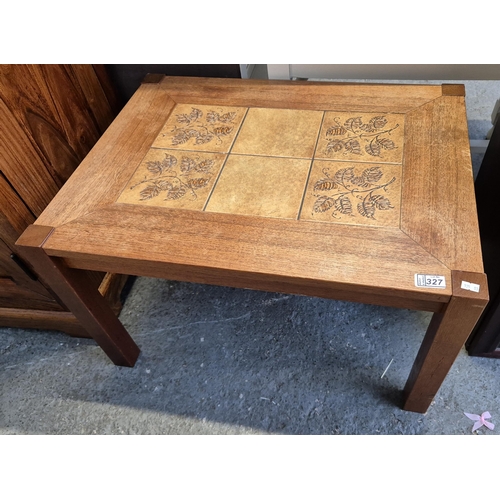 327 - Danish tile top coffee table