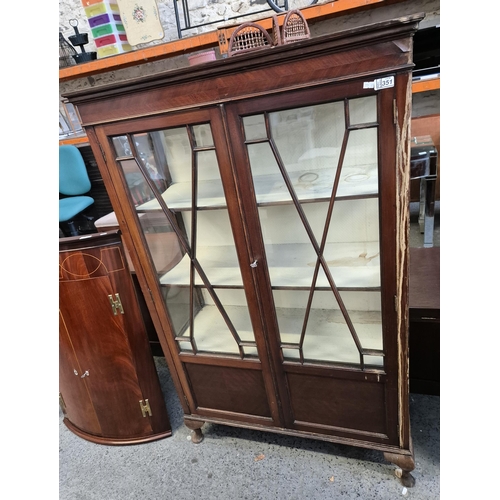 351 - Vintage display cabinet A/F