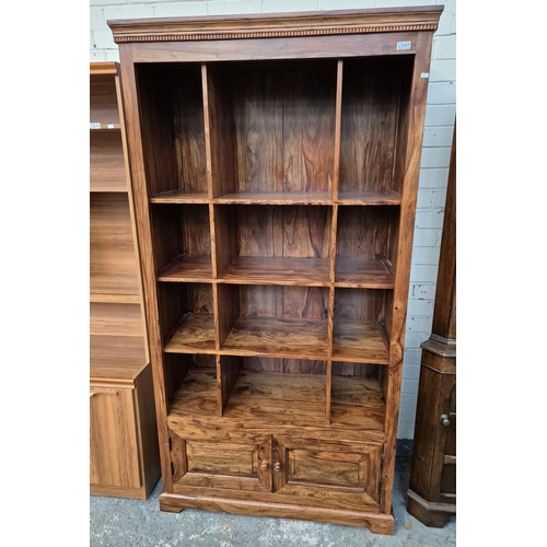 357 - Hardwood shelving unit