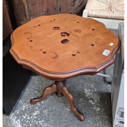 367 - Inlaid lamp table