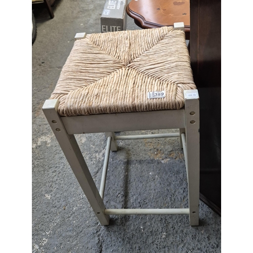 389 - Woven top stool