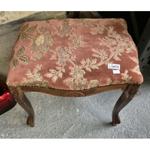 406 - Upholstered piano stool