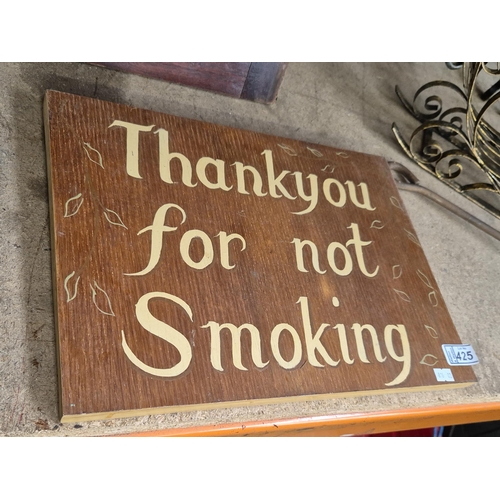 425 - Hand painted 'no smoking' sign