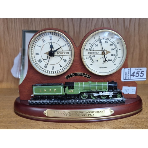 455 - Flying Scotsman Masterpiece clock with COA