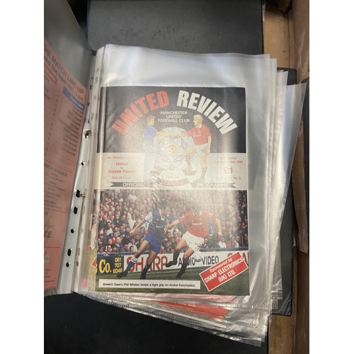 511 - 3 Boxes containing football programmes including Manchester United