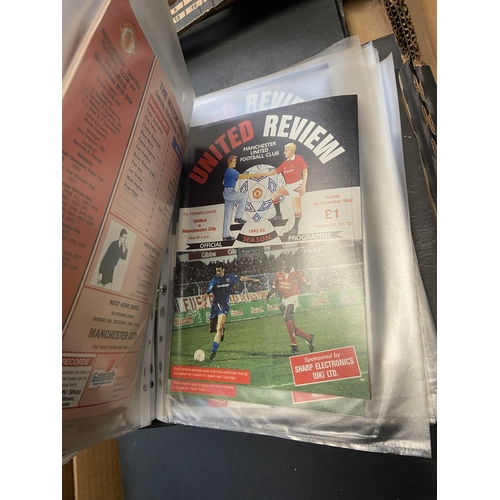 511 - 3 Boxes containing football programmes including Manchester United