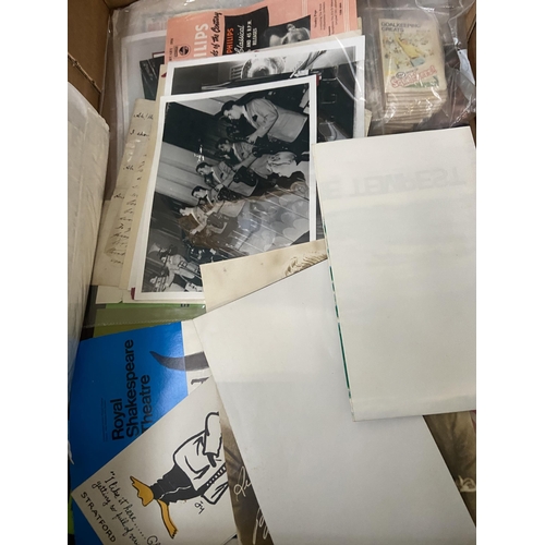 563 - Box containing ephemera and celebrity photographs