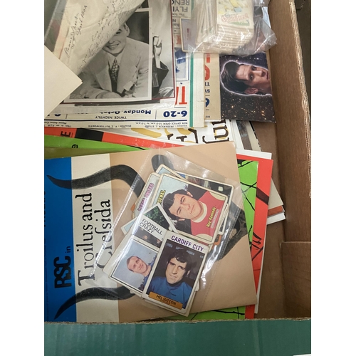 563 - Box containing ephemera and celebrity photographs