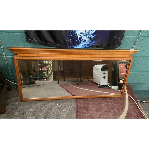 585 - A 'Younger' bevel edged over mantle mirror