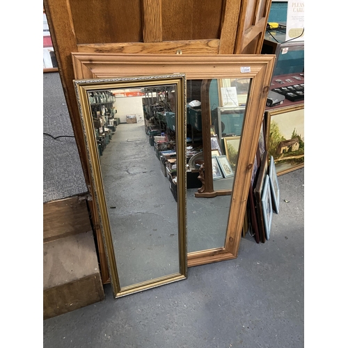 594 - Ornately framed rectangular mirror and one other