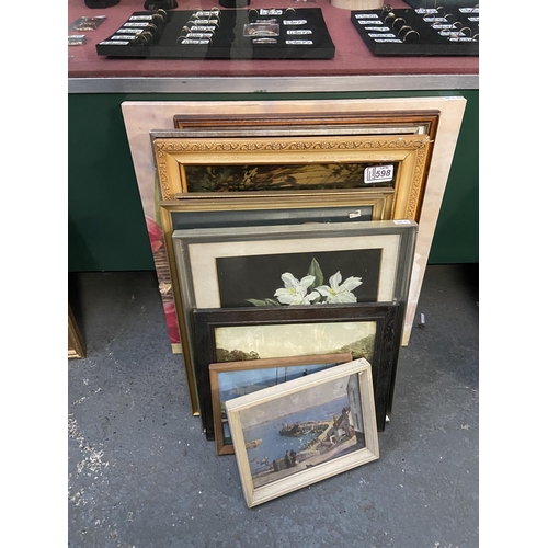 598 - Quantity of framed and glazed artwork