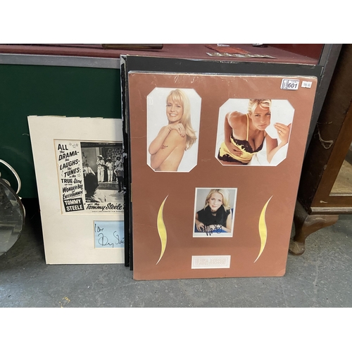 601 - A quantity of music memorabilia and a signed Ulrika Jonsson piece