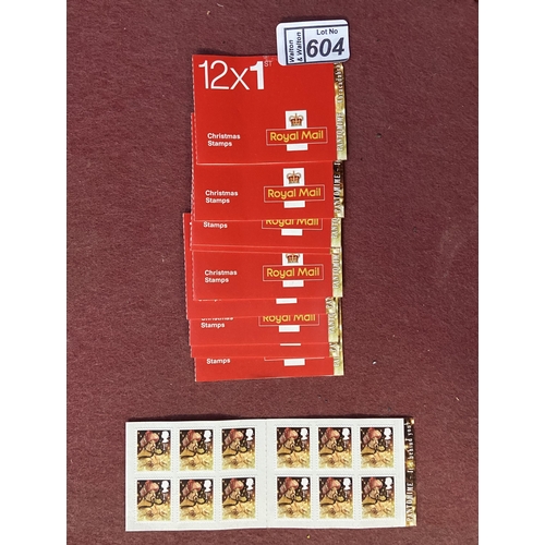 604 - 10 Books of 12 1st class stamps (sill useable)