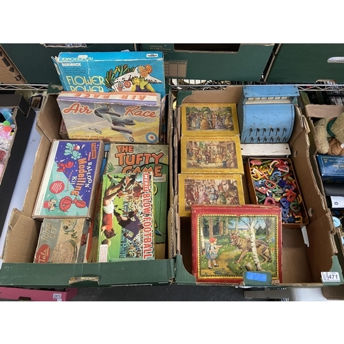 471 - 2 Boxes containing vintage board games