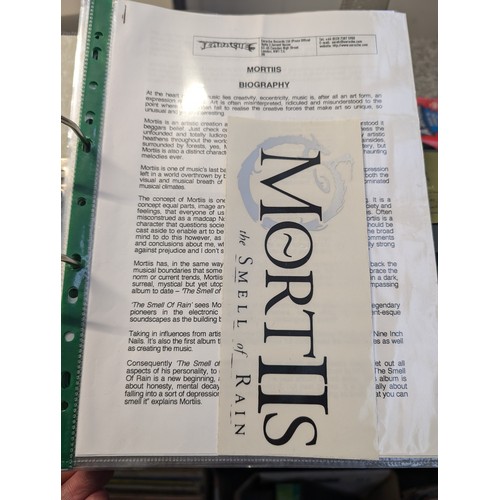 100 - Box containing 3 albums of 1990's music related press releases (See photos)