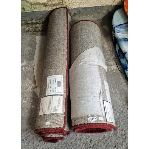 417 - 2 Wool pile rugs (90x150 & 70x240)