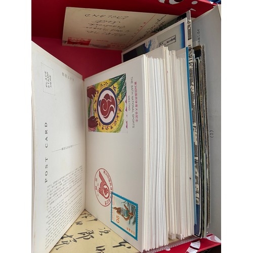 121 - Box containing collectible Japanese post cards etc