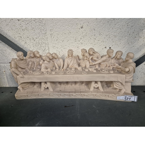 31 - Resin 'Last Supper' and a nativity scene