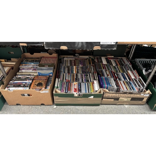 115 - 3 Boxes containing CDs and DVDs including Lost