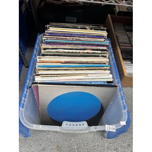 100 - Box containing LPs including Status Quo