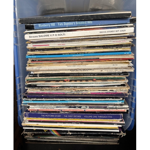 100 - Box containing LPs including Status Quo