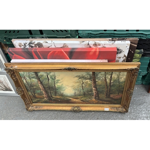 113 - Quantity of box prints and an original oil A/F