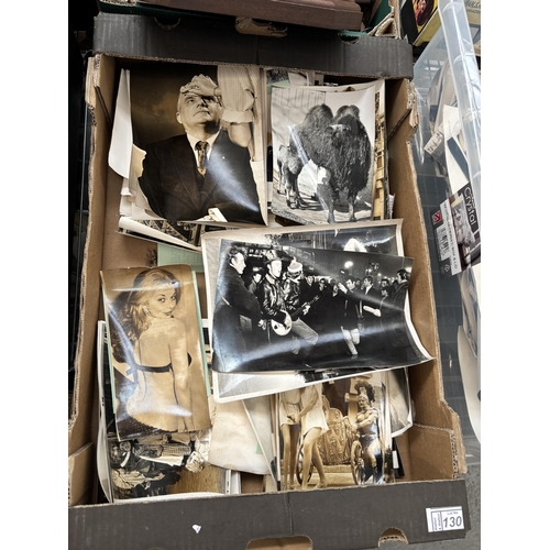 130 - 3 Boxes containing assorted black & white artistic photographs