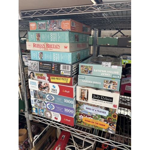 136 - Quantity of jigsaw puzzles (all checked and complete)
