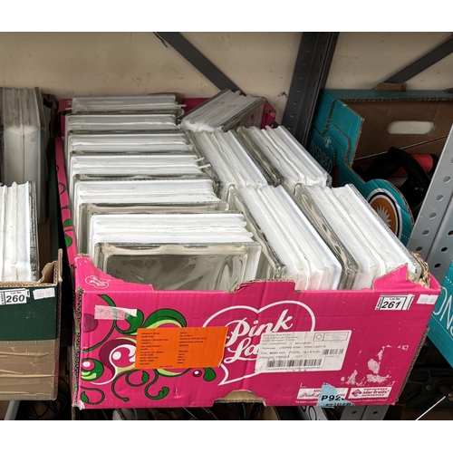 261 - Box containing 13 glass bricks